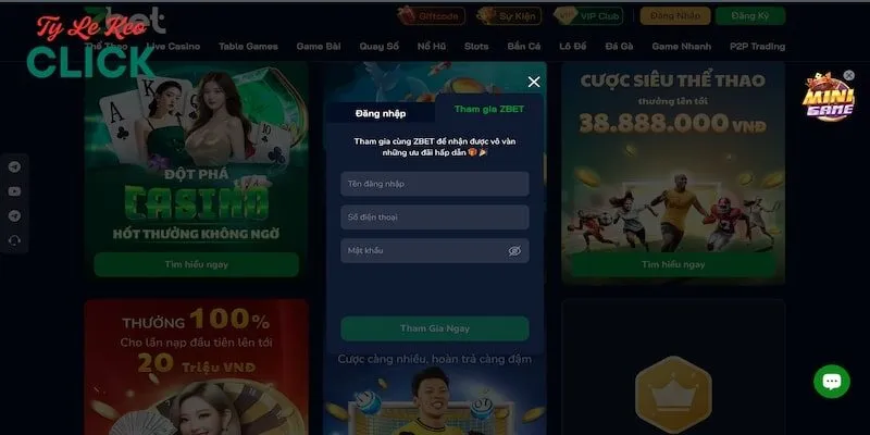 Zbet - Sân Cá Cược Thể Thao Lý Tưởng Cho Người Chơi Việt 4 Đăng ký tài khoản, trải nghiệm thể thao cực đã tại Zbet